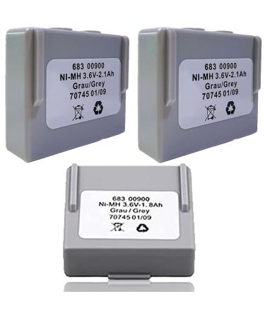 (3-Pack) 68300900 Rechargeable Battery 3.6V 2100mAh Ni-MH Battery for HETRONIC Remote Control