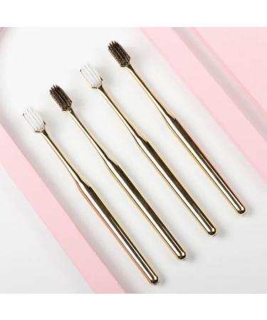 AD-BCRBgen 2/1 Deluxe Soft Bristle Toothbrush for Men - Gold Tooth Cleaning Care 2pcs White - Buy Online on GoSupps.com