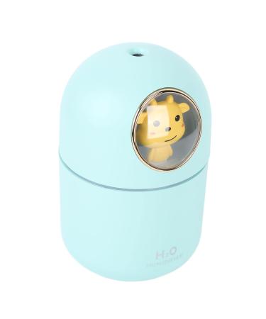Desktop Humidifier 300 ml Capacity Portable Mini Humidifier Aroma Diffuser USB Power Supply Humidifier Humidifier with Cool Mist Automatic Blue Cow