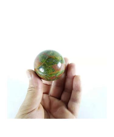 Ornament Natural Epidote Stone Rock Ruby Zoisite Quartz Spheres Ball for Decoration Gift Decoration feng Shui. (Color : 1pc 45-55mm)