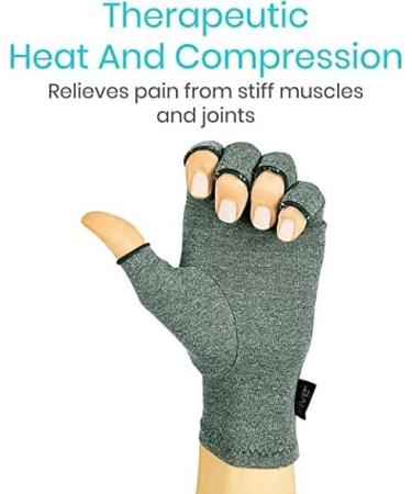 Arthritis Gloves - Men Women Rheumatoid Compression Hand Glove for Osteoarthritis- Arthritic Joint Pain Relief - Carpal Tunnel Wrist Support - Open Finger Fingerless Thumb for Computer Typing grey S Grey Small - Buy Online on GoSupps.com