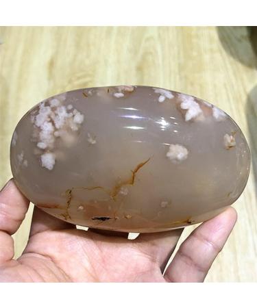 Natural Crystal Rough Home Decor Natural Crystals Stones Tumbled Cherry Blossom Agate Palm Size 30g-300g for Feng Shui Decoration Gifts Natural Crystal (Color : 122g-150g) - Buy Online on GoSupps.com