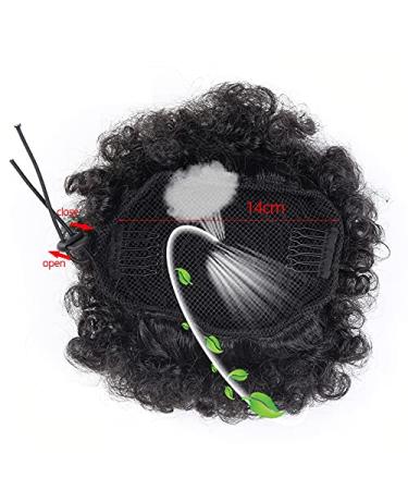 High Puff Afro Curly Wig Ponytail | 8 Inch Short Kinky Synthetic Clip-In Tail | 2 pcs - Best Quality Hair Bun Chignon - Buy Online on GoSupps.com