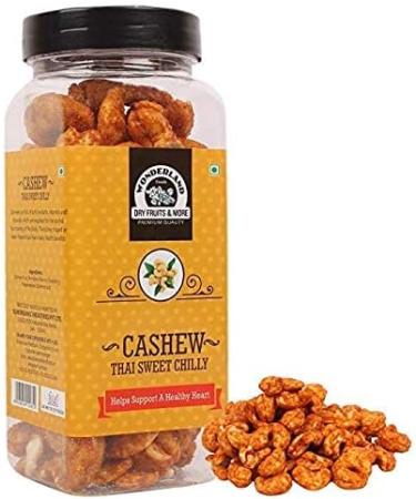 Wonderland Foods - Chilli Garlic and Thai Sweet Chilli Flavoured Cashew (Kaju) 300g (150g X 2) - Buy Online on GoSupps.com