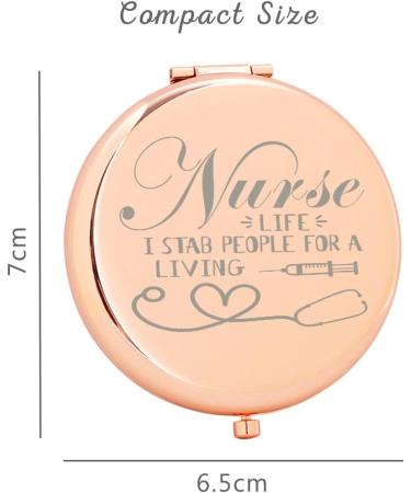 Dyukonirty Nurse Gifts - Rose Gold Makeup Mirror for Nurse Graduation and Nurse Week Celebrations - Buy Online on GoSupps.com