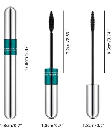Curl Long Lasting Mascara 2024 Upgrade 2 in 1 Curl Long Lasting Waterproof Mascara 4D Silk Fiber Lash Mascara Mascara 5x Longer Waterproof Creates Natural Makeup Effect (Green One Size) Green 8 ml (Pack of 1) - Buy Online on GoSupps.com