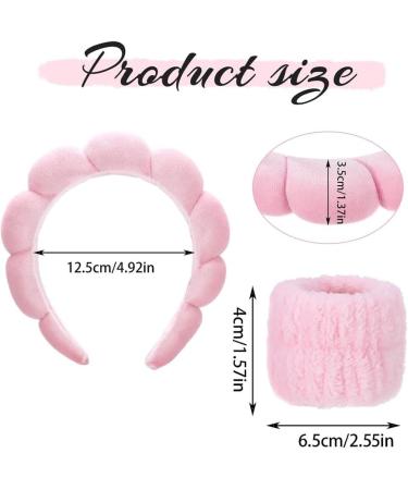 Puffy Makeup Headband Set Spa Headbands for Women Skincare Headband for Face Washing Makeup Removal Shower Facial Mask - Buy Online on GoSupps.com