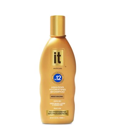 IT Essentials No. 12 Amazing Hydrating Shampoo Professional-Grade for All Hair Types Infused with Abyssinian Oil and Sunflower Oil to Repair Damaged Hair & Control Frizz - Strengthens Hair & Spilt Ends