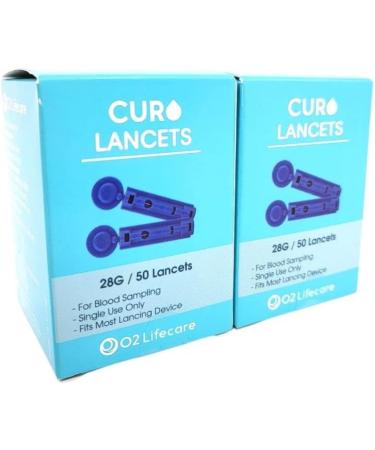 CUROfit 28G 100 Twist Top Lancets for Easy Blood Glucose & Cholesterol Testing - Buy Online on GoSupps.com