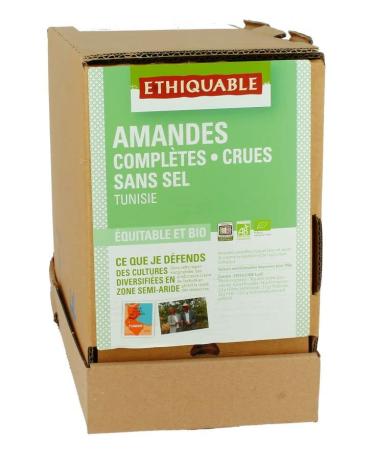 Raw whole almonds NO SALT organic & fair trade BULK RHD 4.5kg