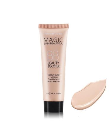 BB Cream Light With SPF Hydrating Full-Coverage Foundation&Concealer Cover Blemishes Color Correcting Cream Tinted Moisturiser Face Women For All Skin Types- Evens Skin Tone 01