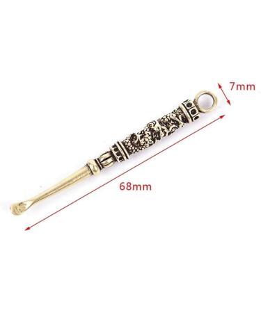 Retro Brass Dragon Ear Spoon Ear Pick Cleaner Keychain Pendant - Color E - Buy Online on GoSupps.com