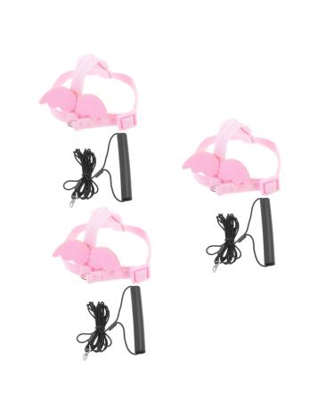 Beavorty 3 Sets Bird Leash Suspend Bird Harness Leashes -bite Training Bird Training Supplies Strap Outdoor 12X6X1.3CMx3pcs Pinkx3pcs