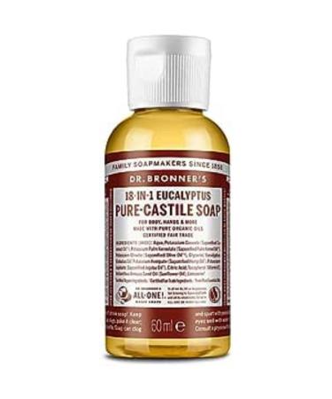Bronner's Magic Soaps Castile Liquid Soap Organic Eucalyptus 2 oz Eucalyptus 59 ml (1 Pack)