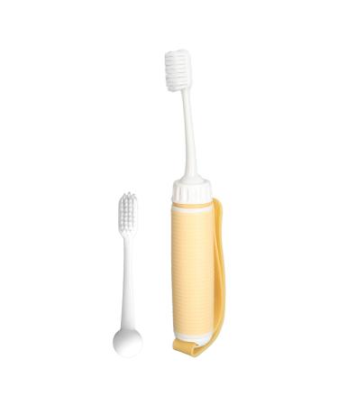 Silicone-auxiliary toothbrush for the elderly non-slip with adjustable straps complained handle made of silicone the tooth cleaning