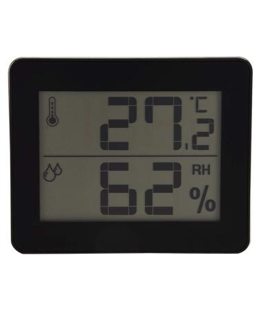 Digital Hygrothermograph & Thermometer - LCD Humidometer for Accurate Room Temperature & Humidity Measurement (Black) - Buy Online on GoSupps.com