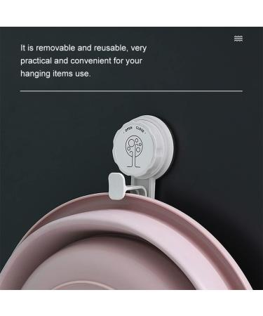 HONMEET Suction Cup Hook Coat Hook Key Holder for Wall Traceless Hooks Bathroom Hooks Bathroom Wash Pot Lid Holder Plastic Sucker Pads Storage Hooks Punch- Hook Tub White Washbasin Abs - Buy Online on GoSupps.com