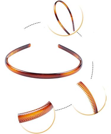 Set of 2 Women Girls Hard Plastic Headband Hair Hoop Black and Brown High-grade Headwear Hairband (Style A#) - Buy Online on GoSupps.com