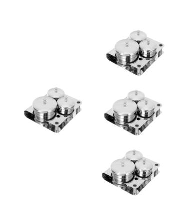 Fomiyes 4 sentences container for nail cup nail dacken dish tablet with lid nail accessories monastery cleaning cup nail art fluid mug mixer mixer bracket bracket nail powder