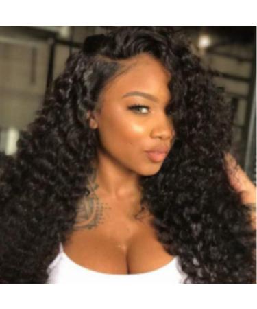 Long Black Wavy Curly Wig for Women - Brazilian Synthetic Hair | Perfect for 80s 50s 60s and 70s Cosplay - International Shipping - Buy Online on GoSupps.com