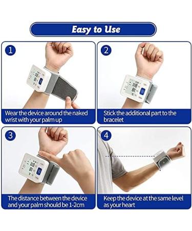 Automatic Wrist Blood Pressure Meter - Adjustable Cuff Irregular Heartbeat Detector 99 Memory Large LCD - Includes 2 AAA Batteries & Storage Bag | International Shipping - Buy Online on GoSupps.com