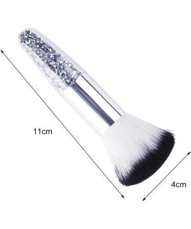 Worparsen Beauty Brush Transparent Handle Faux Crystal Particles Makeup Brush Delicate Long Lifespan White - Buy Online on GoSupps.com