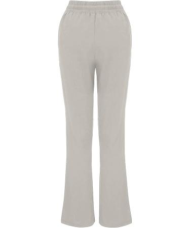 Wiyuqeen Spring Pants for Women - Trendy Straight Leg Trousers - Light Gray XX-Large - Buy Online on GoSupps.com