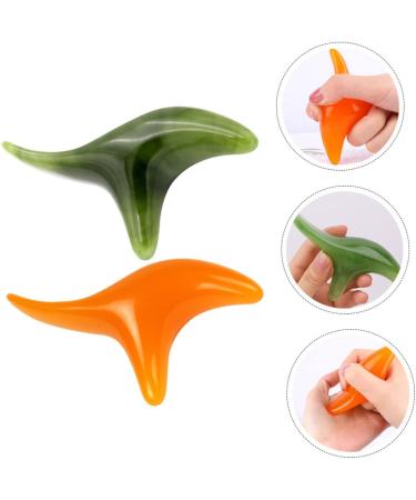 Healeved 6-Stk Guasha Brett & Massage Tools Set Face Massage & Acupuncture Rods | Jadestein Harzbstift - 3 Pieces (11x6cm) for Ultimate Relaxation - Buy Online on GoSupps.com