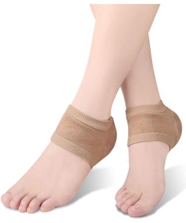 minkissy 2 Pairs Moisturizing Heel Socks Open Toe Socks Cracked Gel Heel Protector Toeless Spa Socks Heel Repair Socks Footcare for Dry Hard Cracked Skin A - Buy Online on GoSupps.com