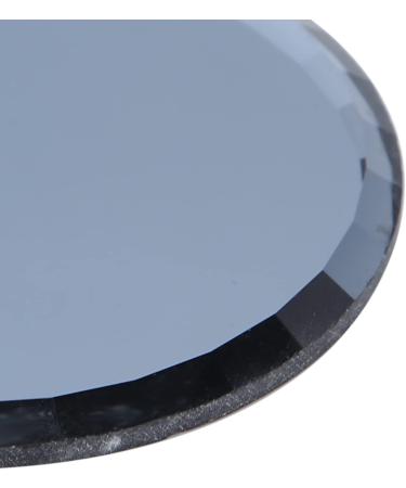 Luroze Nail Art Pallets & Mirrors - 7.1cm Color Mixing Glass Display Tools for Women & Girls | Black Makeup Plates & Photography Props - Buy Online on GoSupps.com