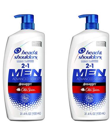 Head and Shoulders Shampoo and Conditioner 2 in 1, Anti Dandruff Treatment and Scalp Care, Old Spice Swagger for Men, 31.4 Fl Oz, Pack of 2 - Buy Online on GoSupps.com