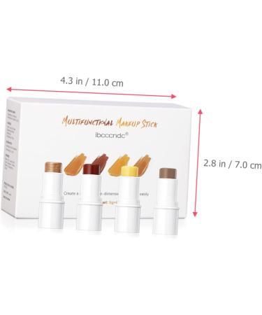 Healvian 3 Sets Contour Stick Highlighter Makeup Stick Face Stick Neopentyl Di(ethylhexanoate) Ester 1 g (Pack of 1) As Shownx3pcs - Buy Online on GoSupps.com