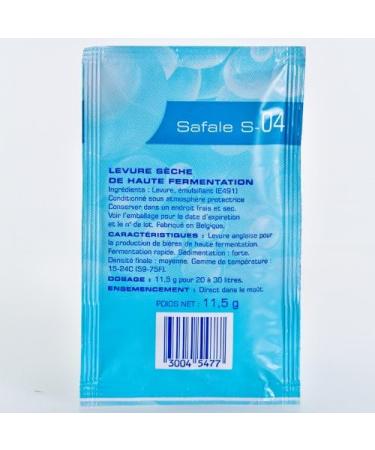 Buy Fermentis Safale S-04 11.5g - Top-Fermenting Brewer s Dry Yeast for Perfect Homebrewing | International Shipping Available - Buy Online on GoSupps.com