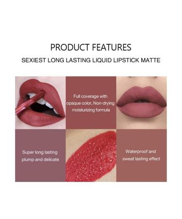 6-Colour Matte Lip Gloss Set | Non-Stick Waterproof Liquid Lipstick in Gift Box - Perfect for Gifts & International Shipping - Buy Online on GoSupps.com