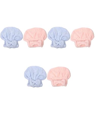 MAGICLULU 6 Pcs Coral Fleece Dry Hair Hat Hats for Women Scrunchies for Girls Quick Dry Hair Pumpkin Accessories Washing Caps Coral Fleece Hair Dry Hat Miss Elasticity Hair Ring