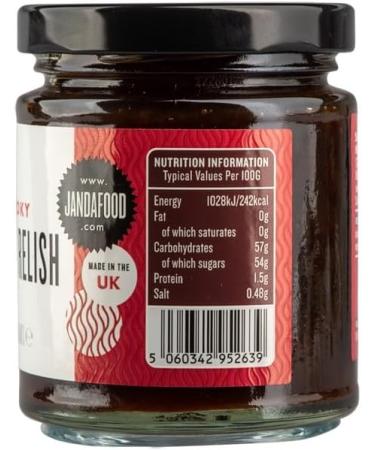 Janda Smoky Onion Relish 215g | Handcrafted in Small Batches for Barbecue Lovers and Vegans | Made in the UK - Buy Online on GoSupps.com