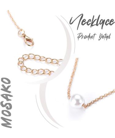 Shop Mosako Single Pearl Pendant Necklace - Gold Chain for Women | Elegant Short Necklaces for Every Occasion - Buy Online on GoSupps.com