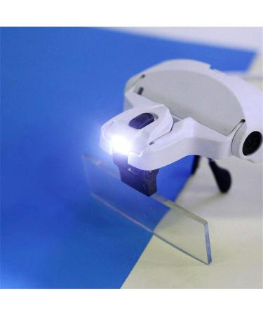 YORKING Head Mount Magnifying Glasses with 2 Led Light 1X to 3.5X Zoom Handsfree Reading Magnifier Glasses with 5 Detachable Lenses for Repairing Crafts Jewelry Reading Aid - Buy Online on GoSupps.com