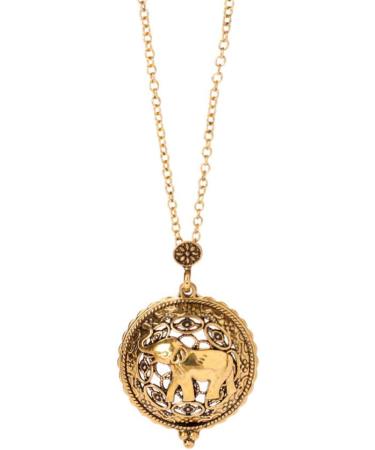 Elephant 5X Magnifier Antique Hanging Magnifier Portable Pocket Magnifying Glass Loupe Necklace Pendant Optical Magnifier Monocle Lens with Chain Necklace for Reading Maps Books Magazines Newspaper Gold-06 - Buy Online on GoSupps.com