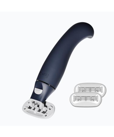 Freya Shaving Starter Kit - Purple Handle 2 Blades & Holder | International Shipping Available - Buy Online on GoSupps.com