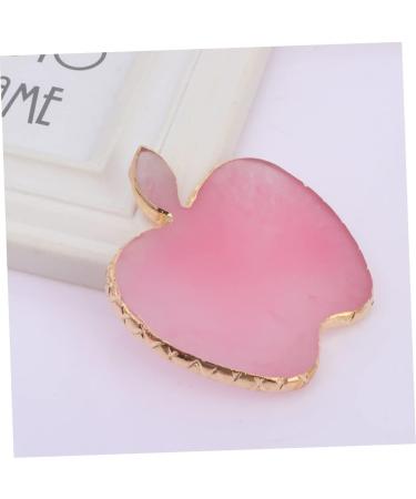 MERRYHAPPY MERRYHAPY 1 Piece Apple Shaped Manicure Palette With Gold Edge Professional Art Coloring Page For Nails Suitable For Color Mixing Photo Props 9*86cm Pink - Buy Online on GoSupps.com