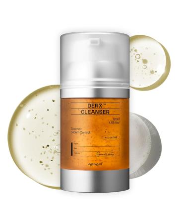 OGANA CELL DERX Revitalizing Facial Cleanser with Peptides & Walnut Microbeads - Gentle Exfoliating Gel To Foam for all Skin Korean Clinic-Developed (120ml/4.05 fl.oz.)