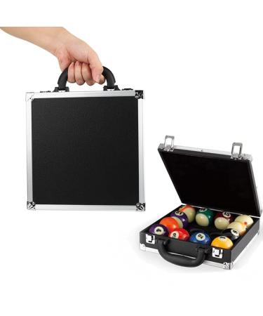 SALUTUYA Billiard Balls Storage Case with Carry Handle, 16 Ball Box Pool Balls Carrying Case Billiard Balls Storage Box Crystal Ball Box for Billiards Lovers