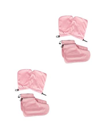 Beavorty 4 Pairs Gloves guantes desechables hot wax for hands disposable foot covers paraffin wax mitts disposable paraffin accessories comfortable supplies