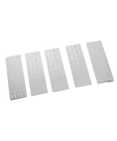 Beavorty 5 Sheets Nail Stamp Board Nail Stencils Nail Stamping kit Manicure Kits Metal Stencils Metal Stamps Gel Nail Art Polish Nail Art Stamping Template Leaf Vintage Stainless Steel
