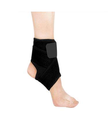 Athletes Compression Ankle Support Pads with Adjustable Bandage Adults Teens Fitness Sports Running Basketball Football Skating Dance Foot Ankle Braces Guard Socks Protector 1 Pair (Black S) Black Small