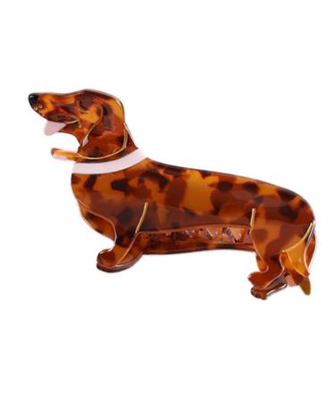 Daishiao hair clips in animal shape non-slip hair clips acetate cat dog hair clip cute ponytail holder for girls