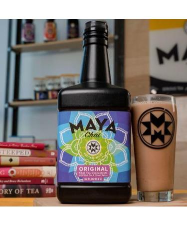 Maya Chai Tea Concentrate - Authentic Heritage Recipe 64 oz with White Pump - Shop Internationally - Buy Online on GoSupps.com