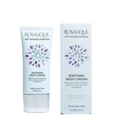 Rosalique Soothing Night Cream 50ml: Ultimate Calm for Sensitive Skin - Clinically Proven IBR-CalmDeAge -Bisabolol Provitamin B5 & Natural Moisturisers.