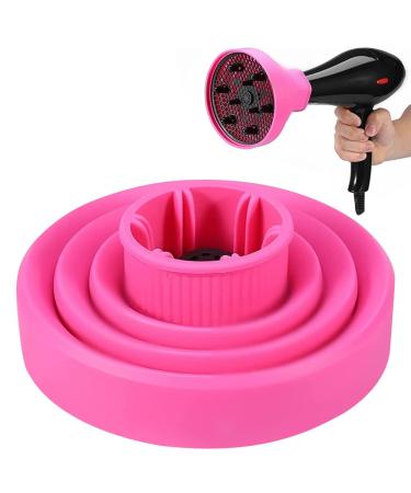 Haomeeduo Diffusor attachment silicone hair dryer diffuser foldable curls hair dryer attachment diffusor hair dryer hairstone diffuser traveler pink curly hair diffuser attachment for most hair dryers